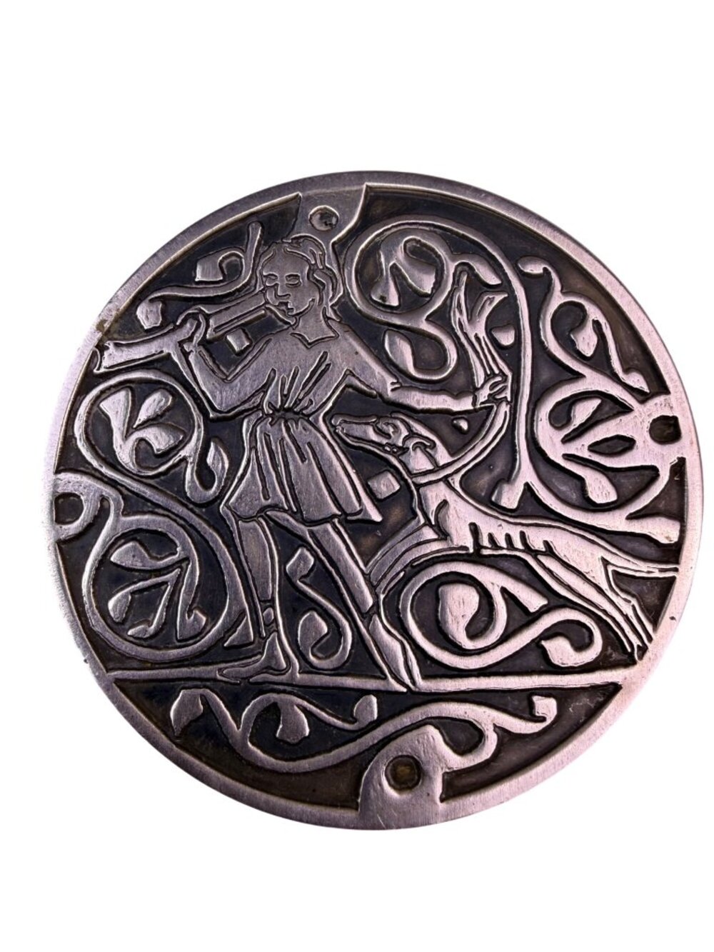 Vintage MMA Metropolitan Museum of Art Sterling Silver Pin Pendant Boy and Dog